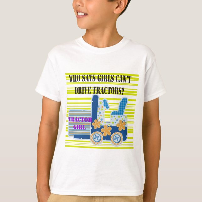T-shirts et cadeaux de fille de tracteur (Devant)
