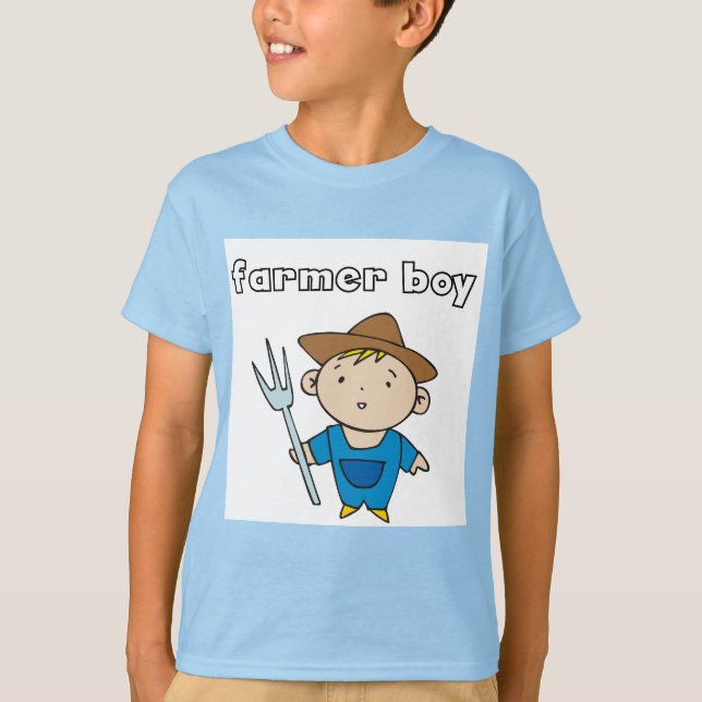 T-shirts et cadeaux de garçon d'agriculteur (Devant)