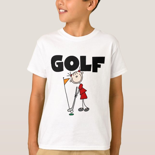 T-shirts et cadeaux de GOLF de filles (Devant)