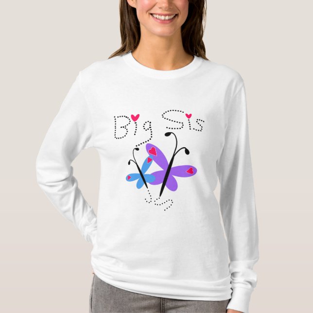 T-shirts et cadeaux de grande soeur de papillons (Devant)