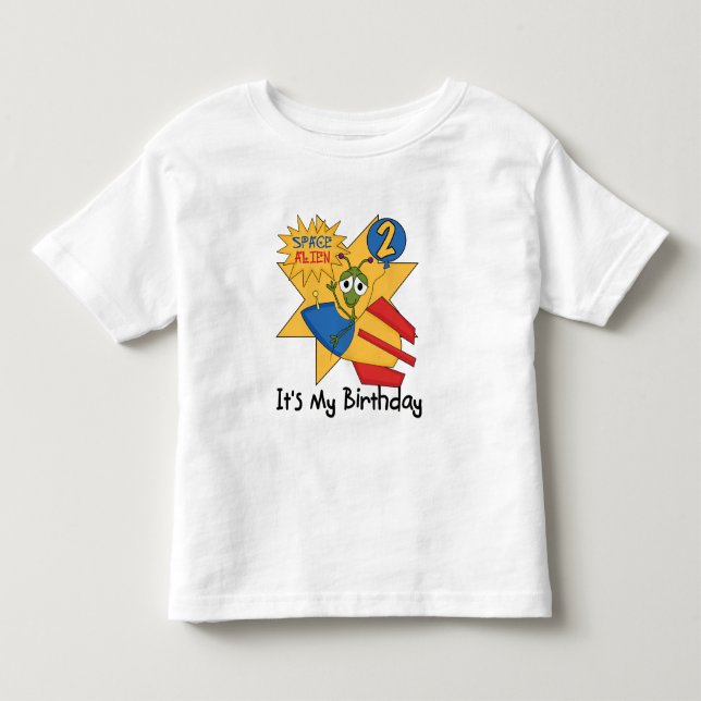 T-shirts et cadeaux de l'Alien spatial 2e annivers (Devant)