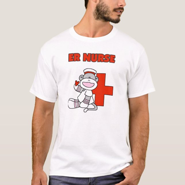 T-shirts et cadeaux de l'infirmière de singe de ch (Devant)