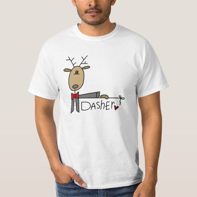 T-shirts et cadeaux de Noël de renne de Dasher (Devant)