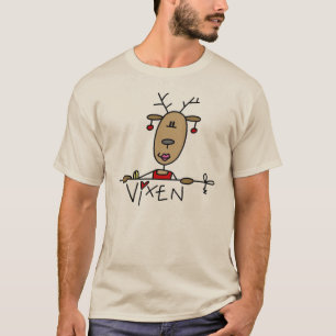 T-shirts et cadeaux de Noël de renne de renarde