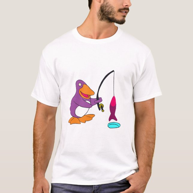 T-shirts et cadeaux de pêche de glace de pingouin (Devant)