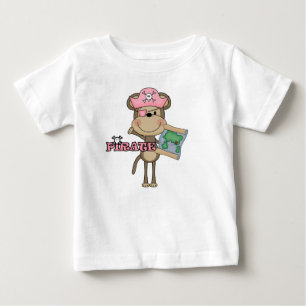 T-shirts et cadeaux de pirate de fille de singe