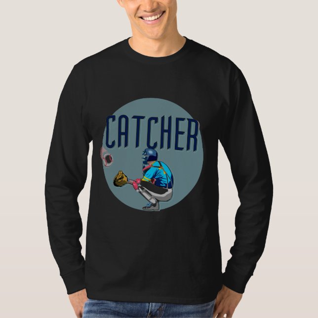 T-shirts et cadeaux de receveur de base-ball (Devant)