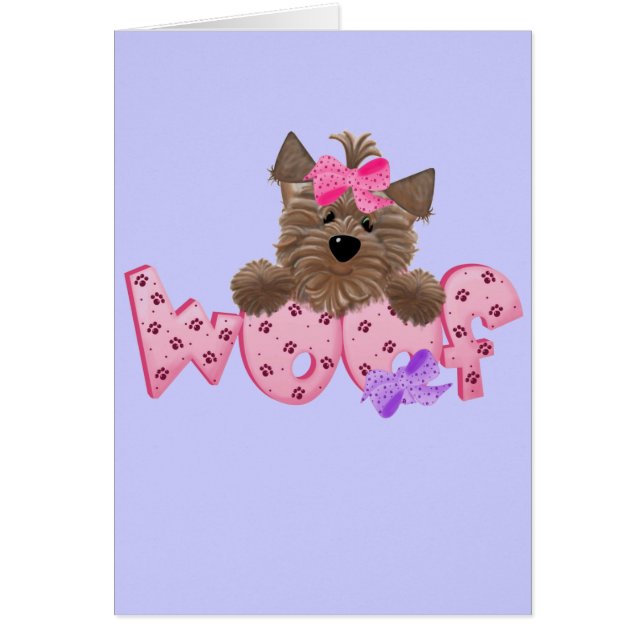 T-shirts et cadeaux de rose de chien de Woof (Devant)