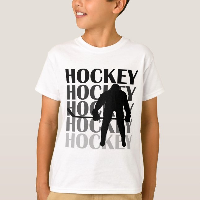 T-shirts et cadeaux de silhouette d'hockey (Devant)