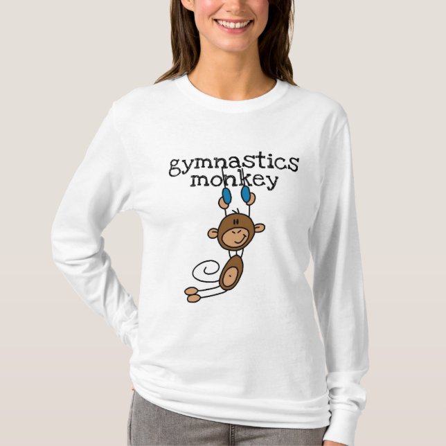 T-shirts et cadeaux de singe de gymnastique (Devant)