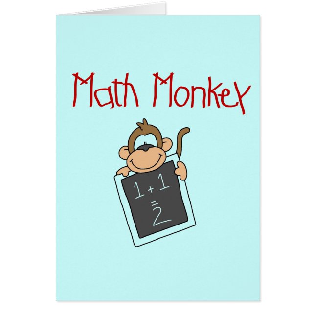 T-shirts et cadeaux de singe de maths (Devant)