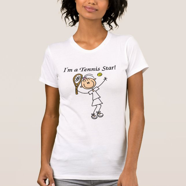 T-shirts et cadeaux de star du tennis de fille (Devant)