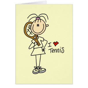 T-shirts et cadeaux de tennis d'amour de la fille