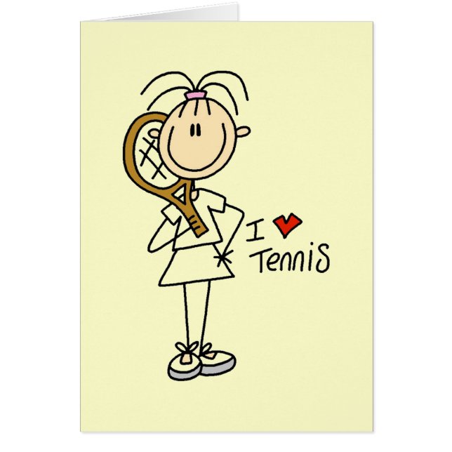 T-shirts et cadeaux de tennis d'amour de la fille (Devant)