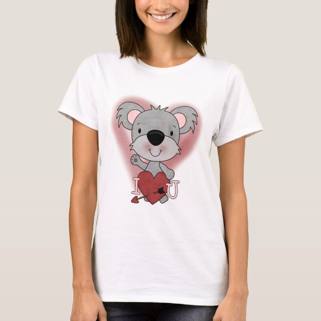 T-shirts et cadeaux de Valentine de koala (Devant)