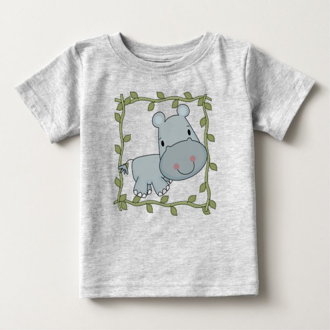 T-shirts et cadeaux d'hippopotame de bébé (Devant)