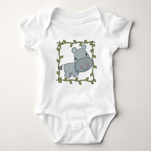 T-shirts et cadeaux d'hippopotame de bébé (Devant)
