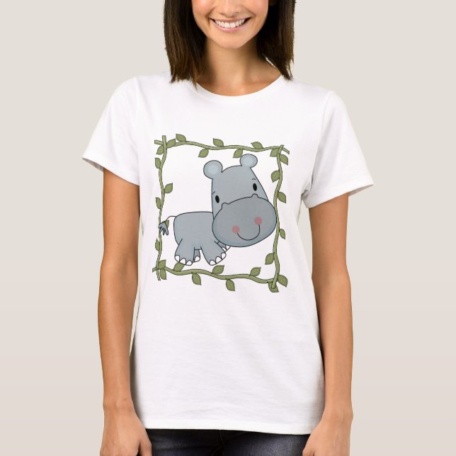 T-shirts et cadeaux d'hippopotame de bébé (Devant)