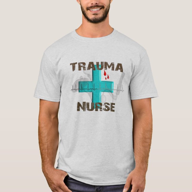 T-shirts et cadeaux d'infirmière de trauma unique (Devant)