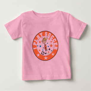 T-shirts et cadeaux du football de jeu de la fille