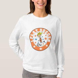 T-shirts et cadeaux du football de jeu de la fille
