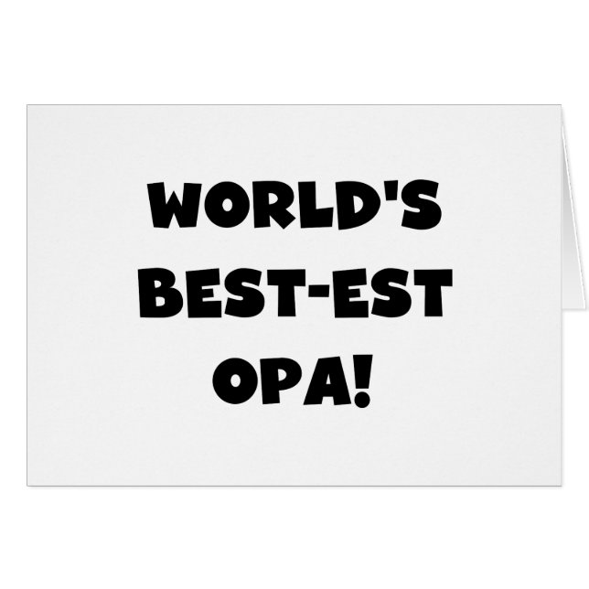 T-shirts et cadeaux du meilleur opa Black Text au  (Devant horizontal)