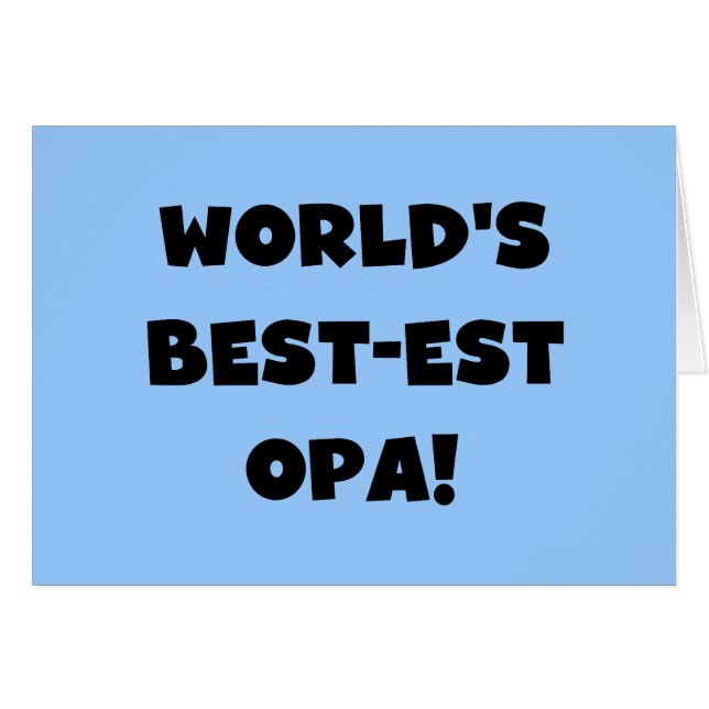 T-shirts et cadeaux du meilleur opa Black Text au  (Devant Horizontal)