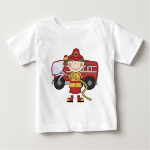 T-shirts et cadeaux femelles de sapeur-pompier