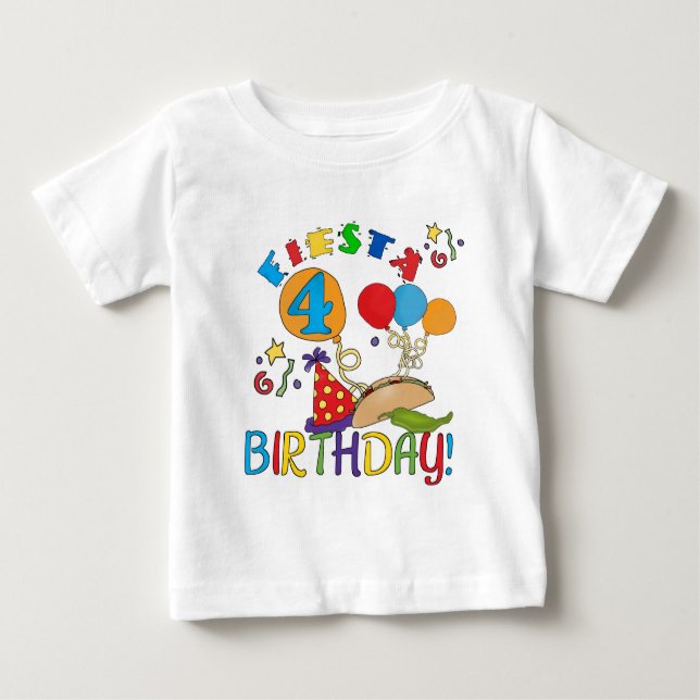 T-shirts et cadeaux Fiesta 4th Birthday (Devant)