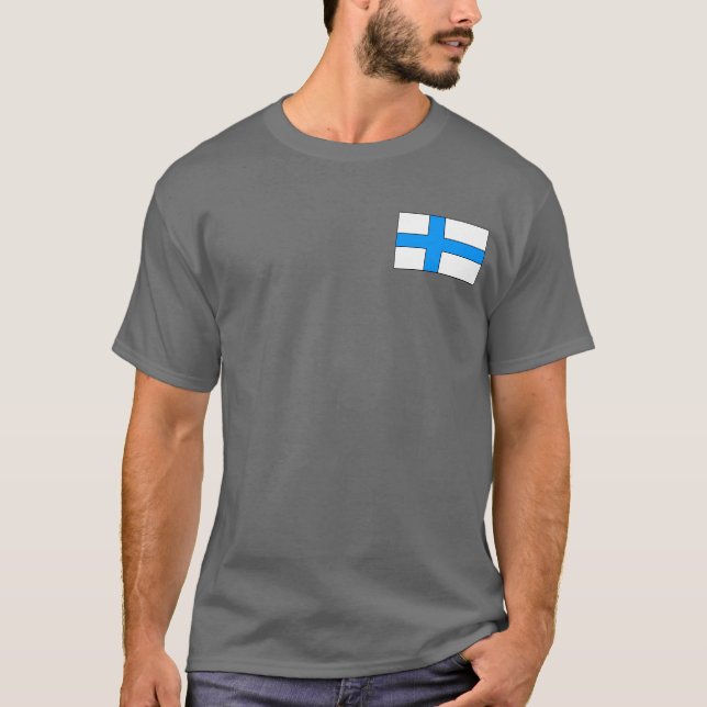 T-shirts et cadeaux finlandais de drapeau (Devant)
