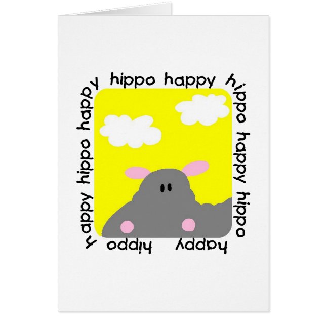 T-shirts et cadeaux heureux d'hippopotame (Devant)