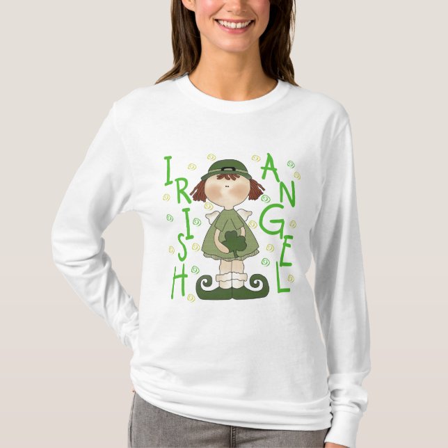 T-shirts et cadeaux irlandais d'ange (Devant)