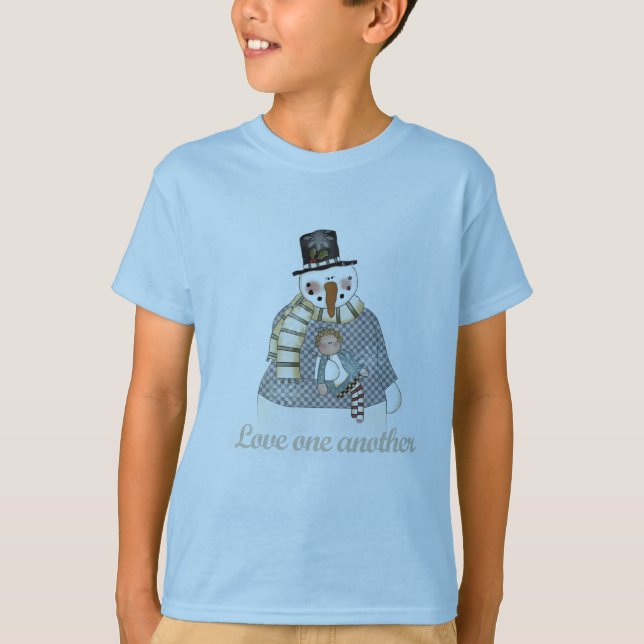 T-shirts et cadeaux Love One Another Snowman (Devant)