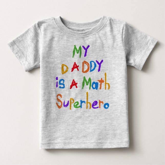 T-shirts et cadeaux My Daddy Math Superhero (Devant)