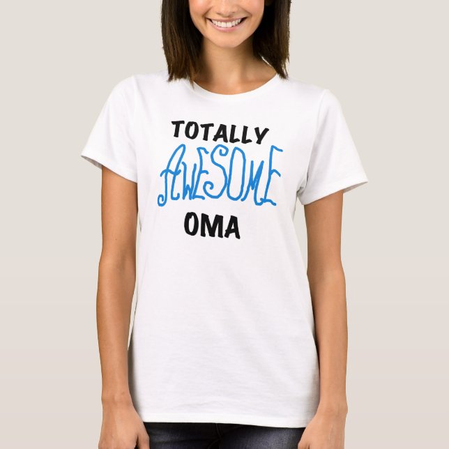 T-shirts et cadeaux Oma Blue totalement géniaux (Devant)