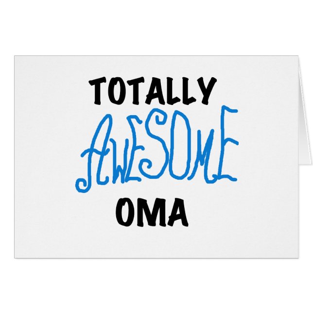 T-shirts et cadeaux Oma Blue totalement géniaux (Devant Horizontal)