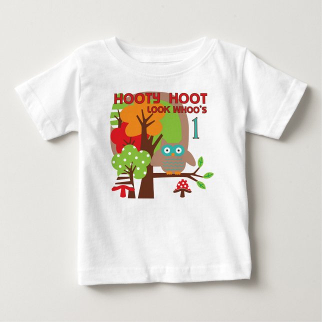 T-shirts et cadeaux Owl First Birthday (Devant)