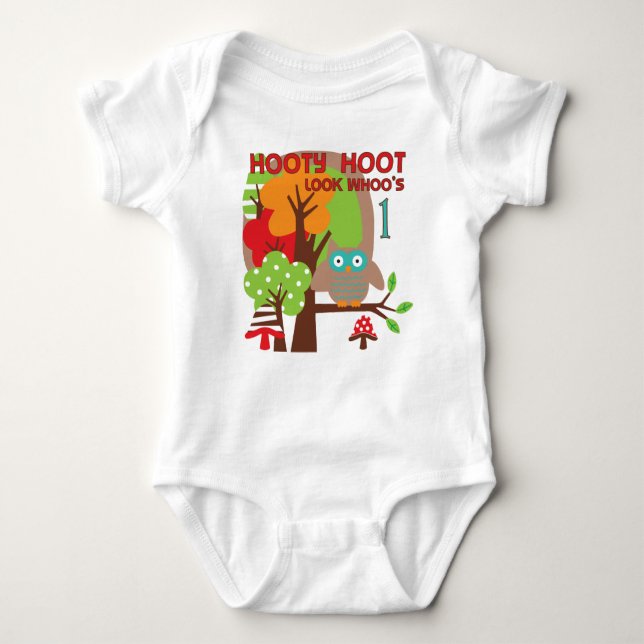 T-shirts et cadeaux Owl First Birthday (Devant)