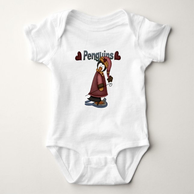 T-shirts et cadeaux Penguin en raquettes (Devant)