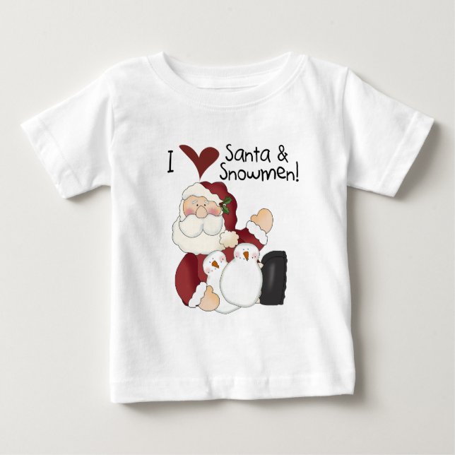 T-shirts et cadeaux père Noël et Snowmen (Devant)