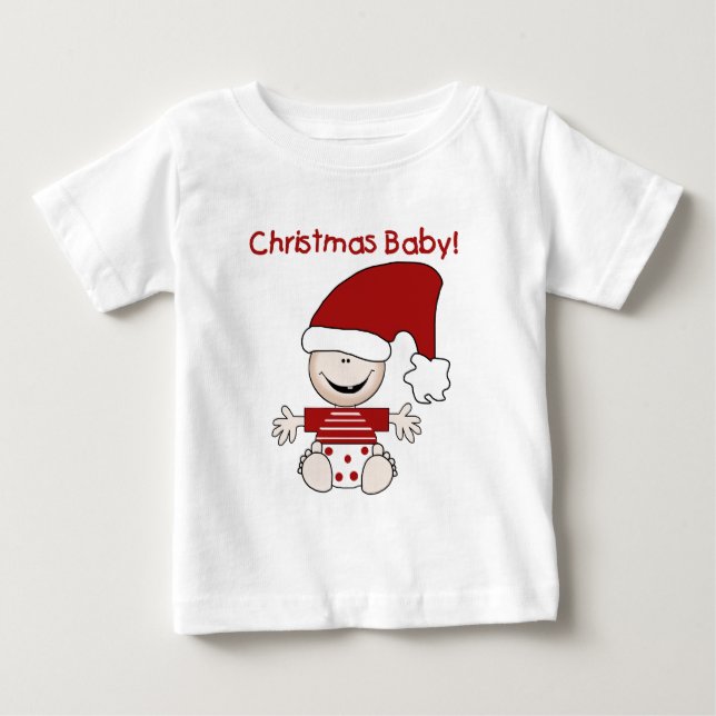 T-shirts et cadeaux pour bébés de Noël (Devant)