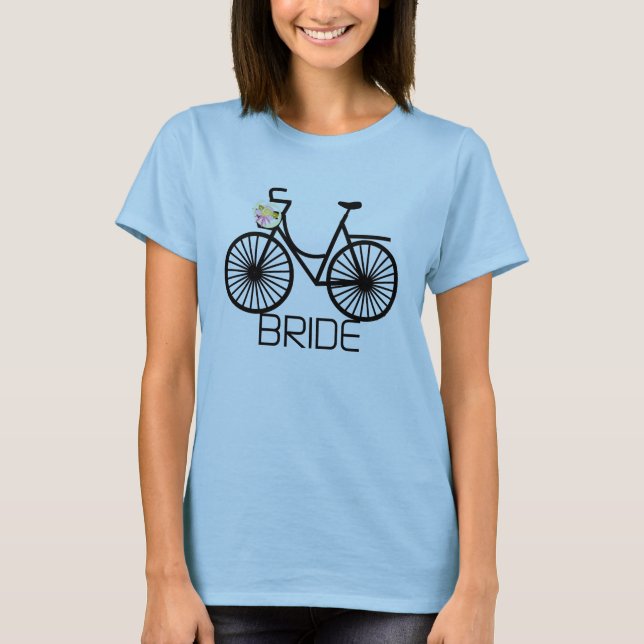 T-shirts et cadeaux pour mariées à bicyclette (Devant)