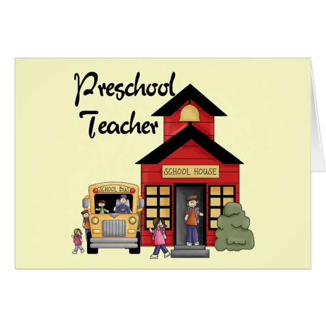 T-shirts et cadeaux préscolaires de professeur (Devant horizontal)