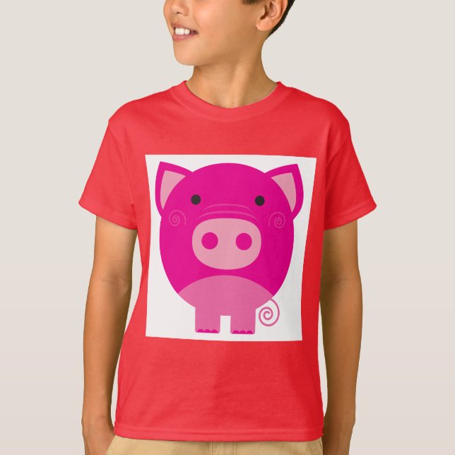 T-shirts et cadeaux roses de porc (Devant)