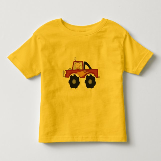 T-shirts et cadeaux rouges de camion de monstre (Devant)