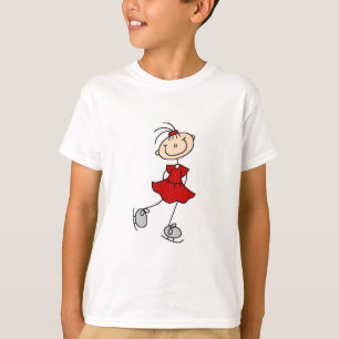 T-shirts et cadeaux rouges de patineur artistique
