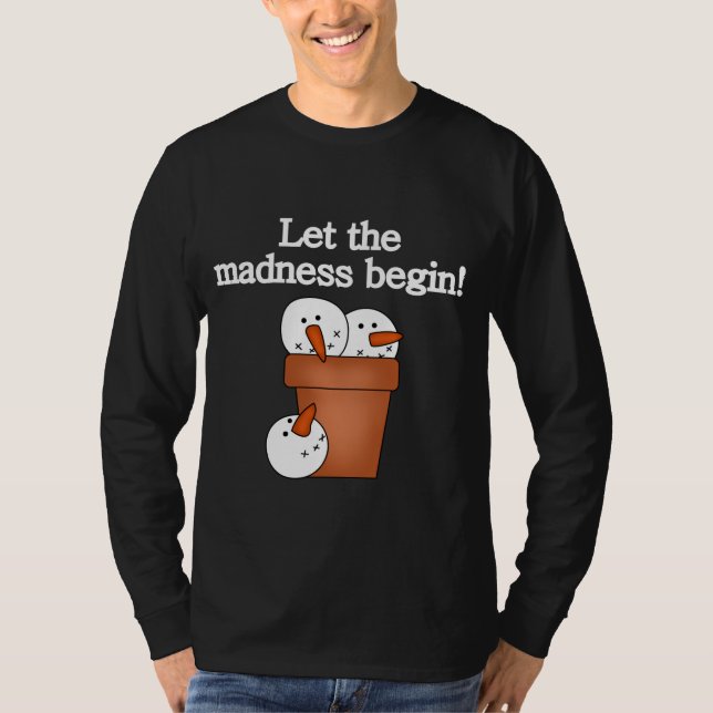 T-shirts et cadeaux Snowman Holiday Madness (Devant)