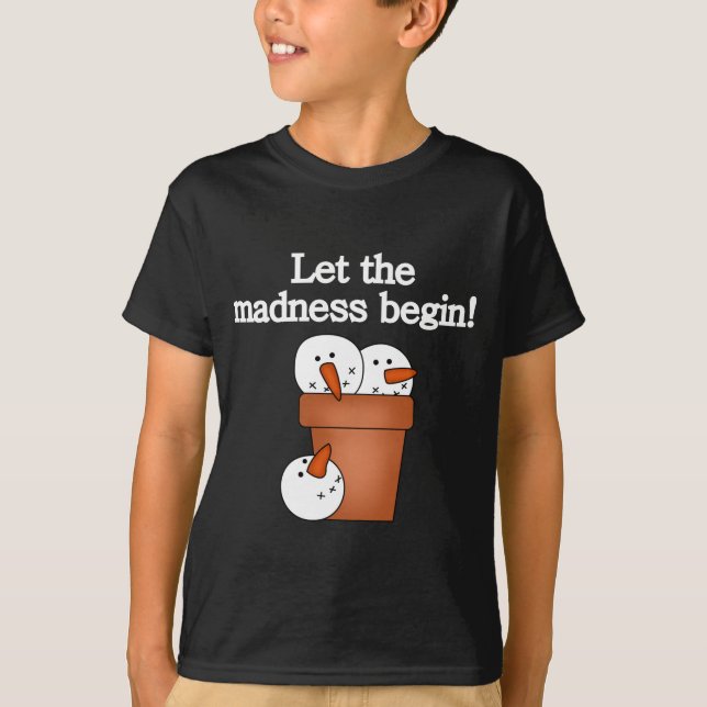 T-shirts et cadeaux Snowman Holiday Madness (Devant)