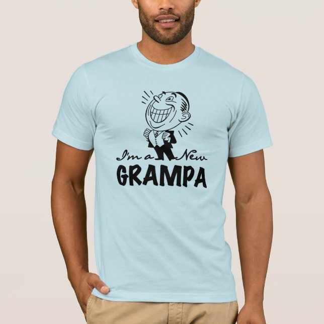 T-shirts et cadeaux souriants New Grampa (Devant)