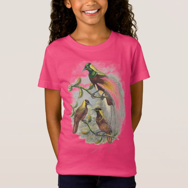 T-shirts filles aux oiseaux mignons (Devant)